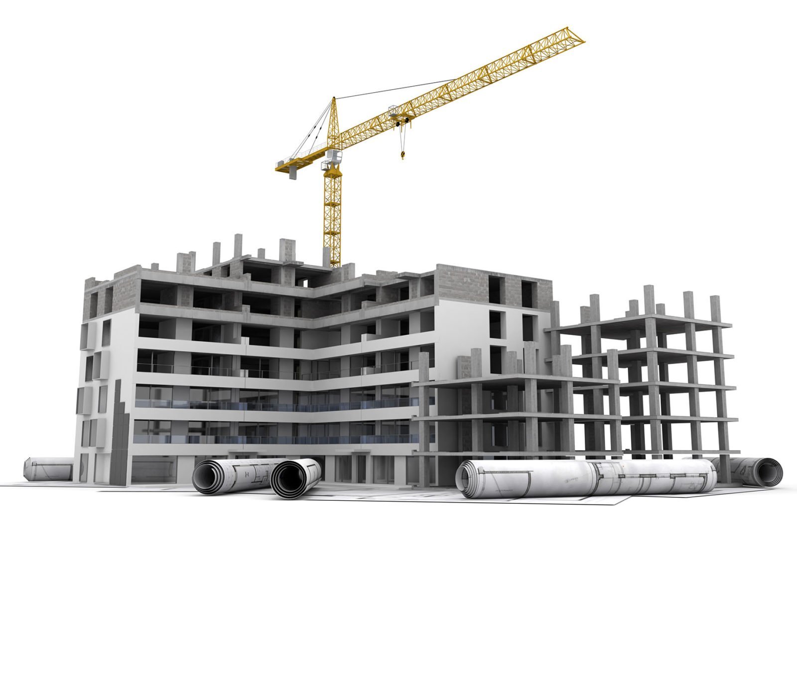 Construction blueprint mock-up