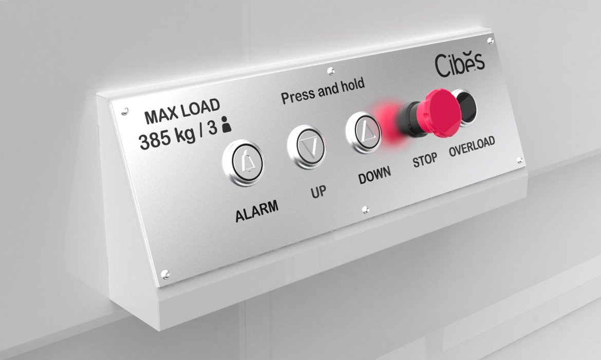 Cibes B385 platform lift control panel