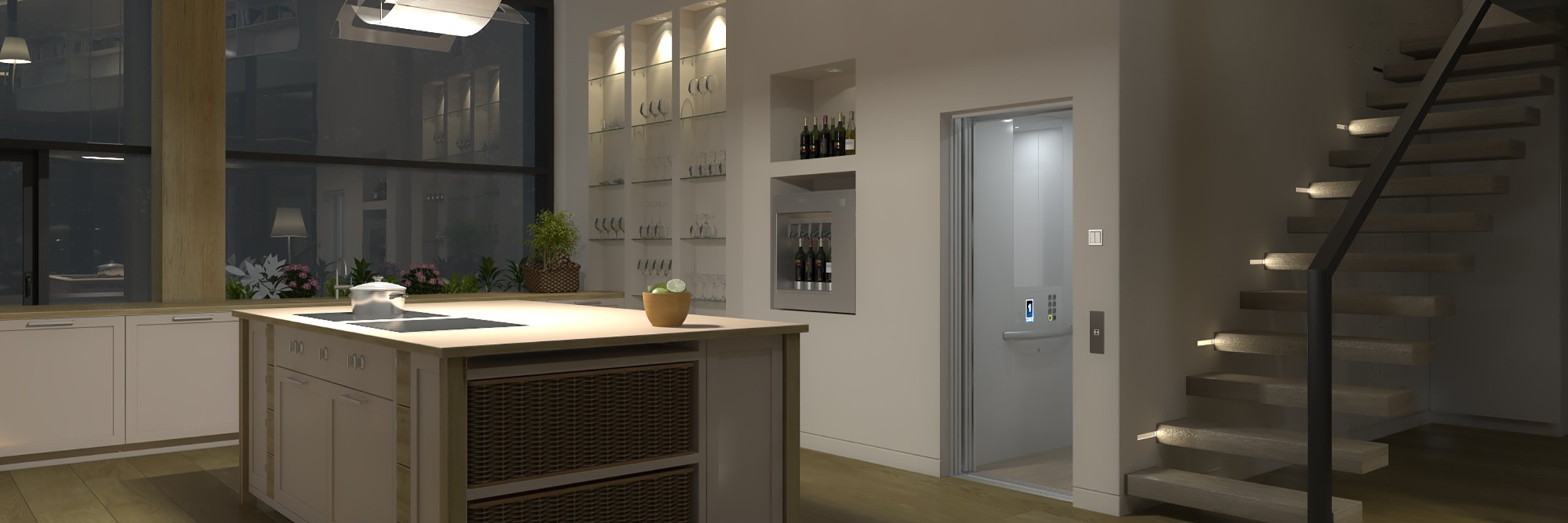 Cibes cabin lifts can be fitted in site-built or existing lift shafts.