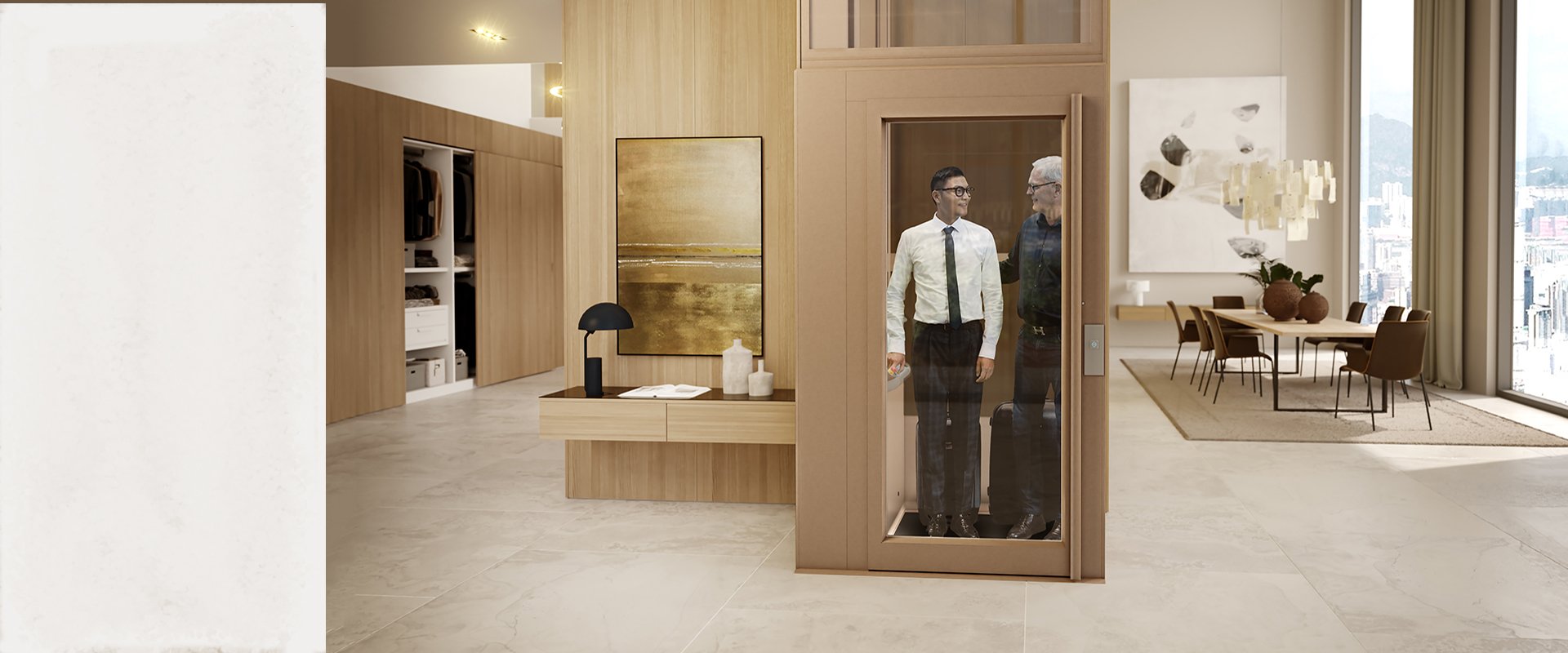 AL5 aluminium door in living room