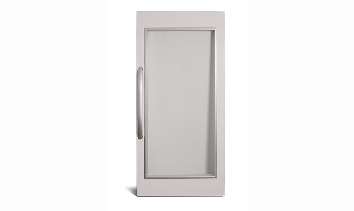 Fire rated lift door EI60G with panoramic glazing